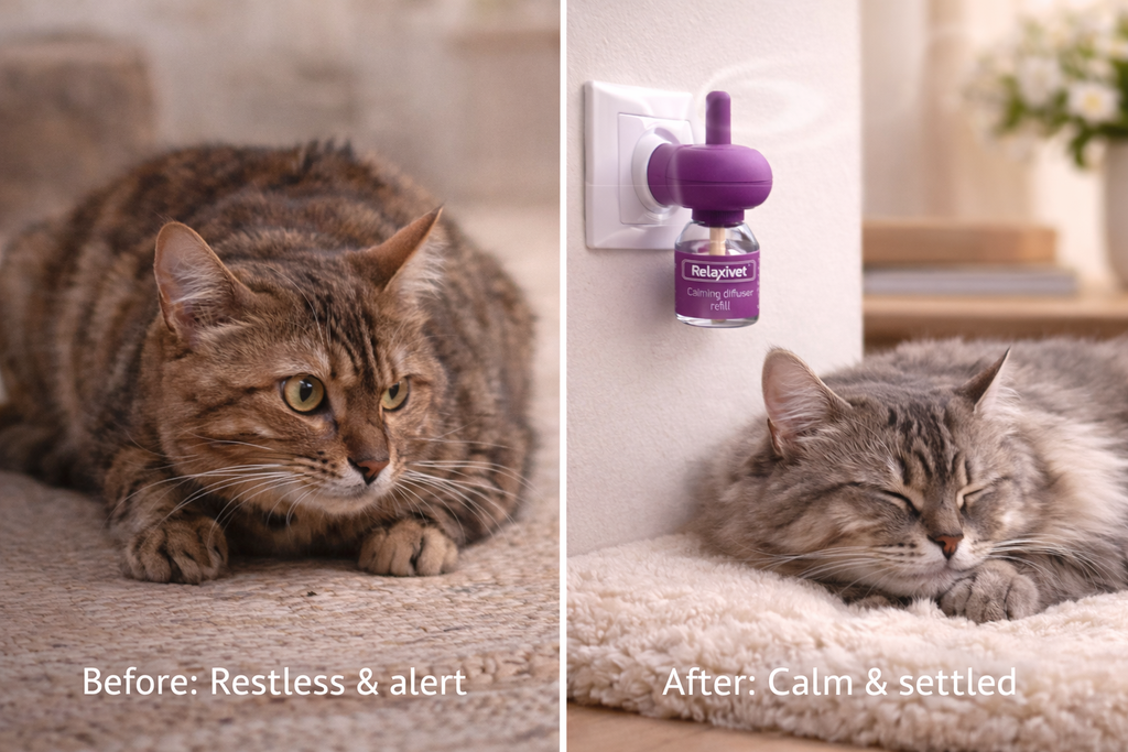 BuzoTail™ Calming Cat Diffuser Refill – Drug-Free Stress Support (6-Pack)
